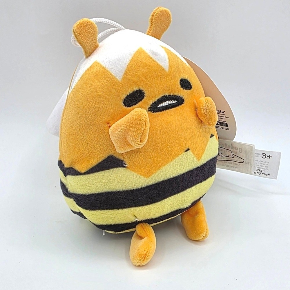 Sanrio Gudetama The Lazy Egg Bumblebee 5" Plush Fiesta New With Tags